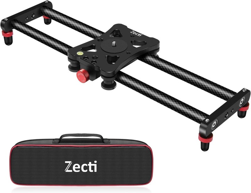 Zecti Camera Slider 16 "/40 cm Adjustable Carbon Fiber Camera Dolly Track Slider Video Stabilizer Rail for Camera DSLR Video Movie Photography Camcorder Stabili & Phone - Image 1